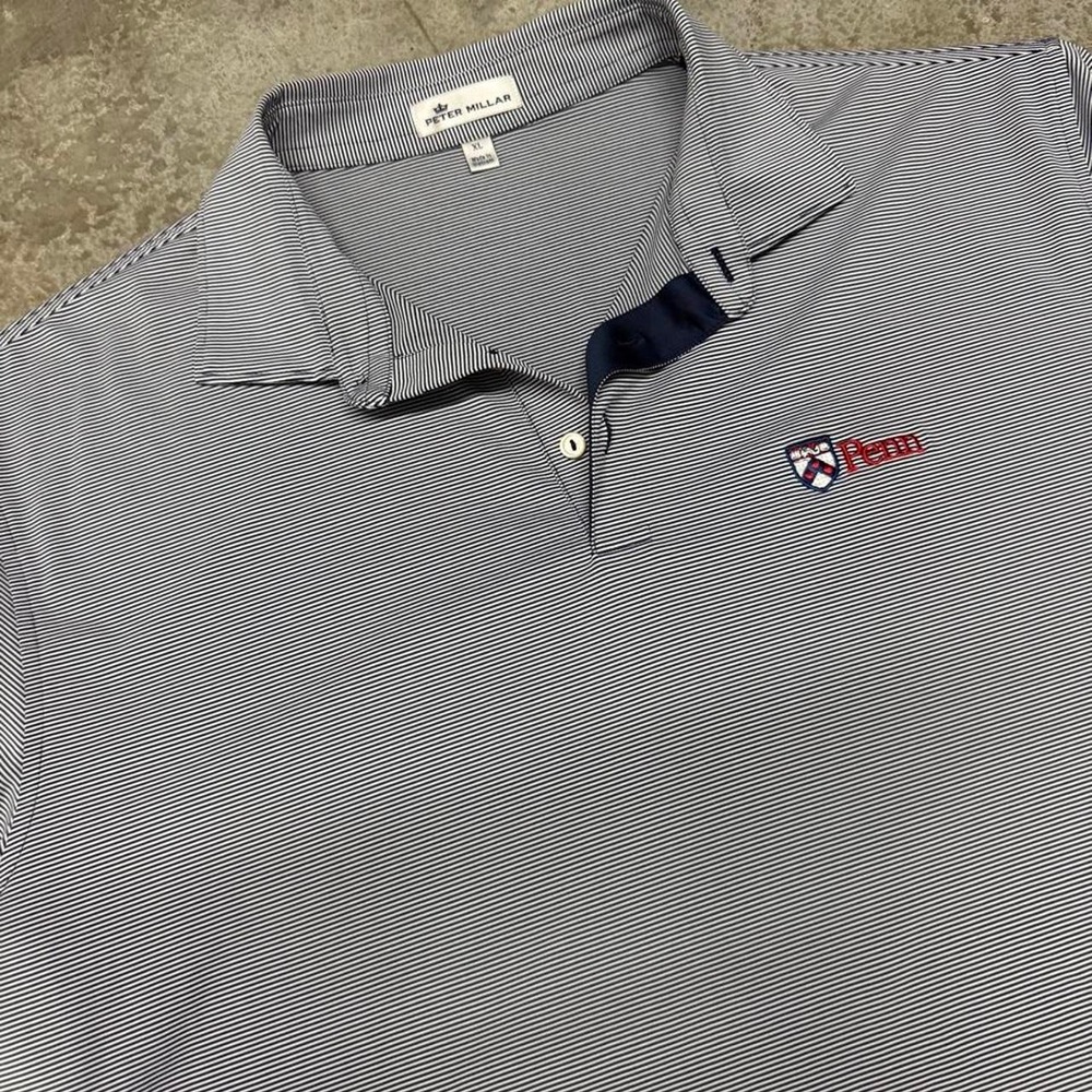 Peter Millar Penn College Summer Comfort Performance Golf Polo Sz XL